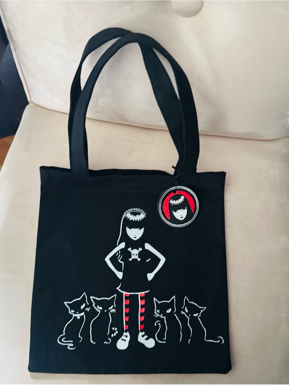 Emily the Strange & Her Cats Canvas Tote Bag
